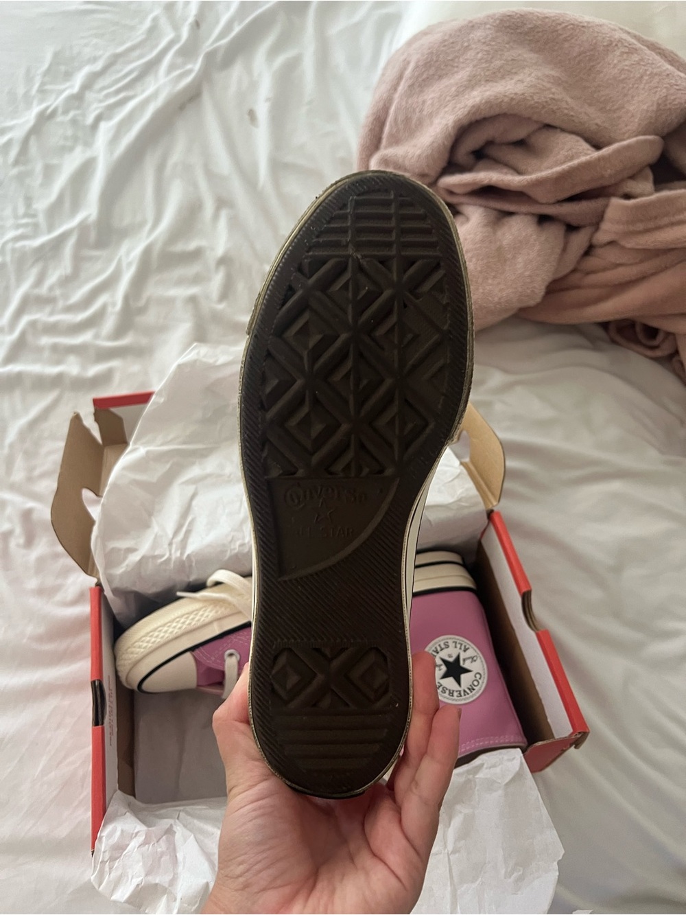 Converse High Top Sneakers in Bubblegum Pink - Picture 11 of 11